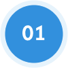 Blue circle with number one